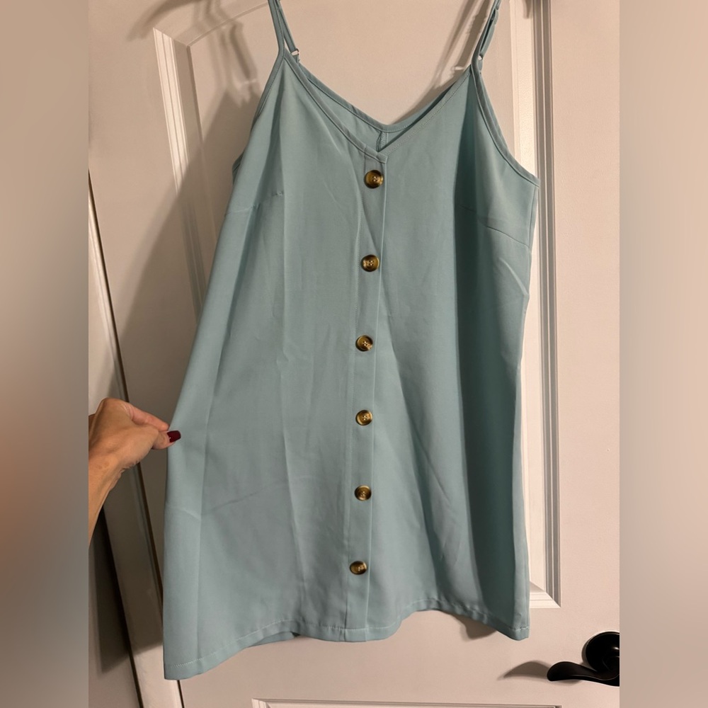 Women's Blue Button-Down Top- NWOT
